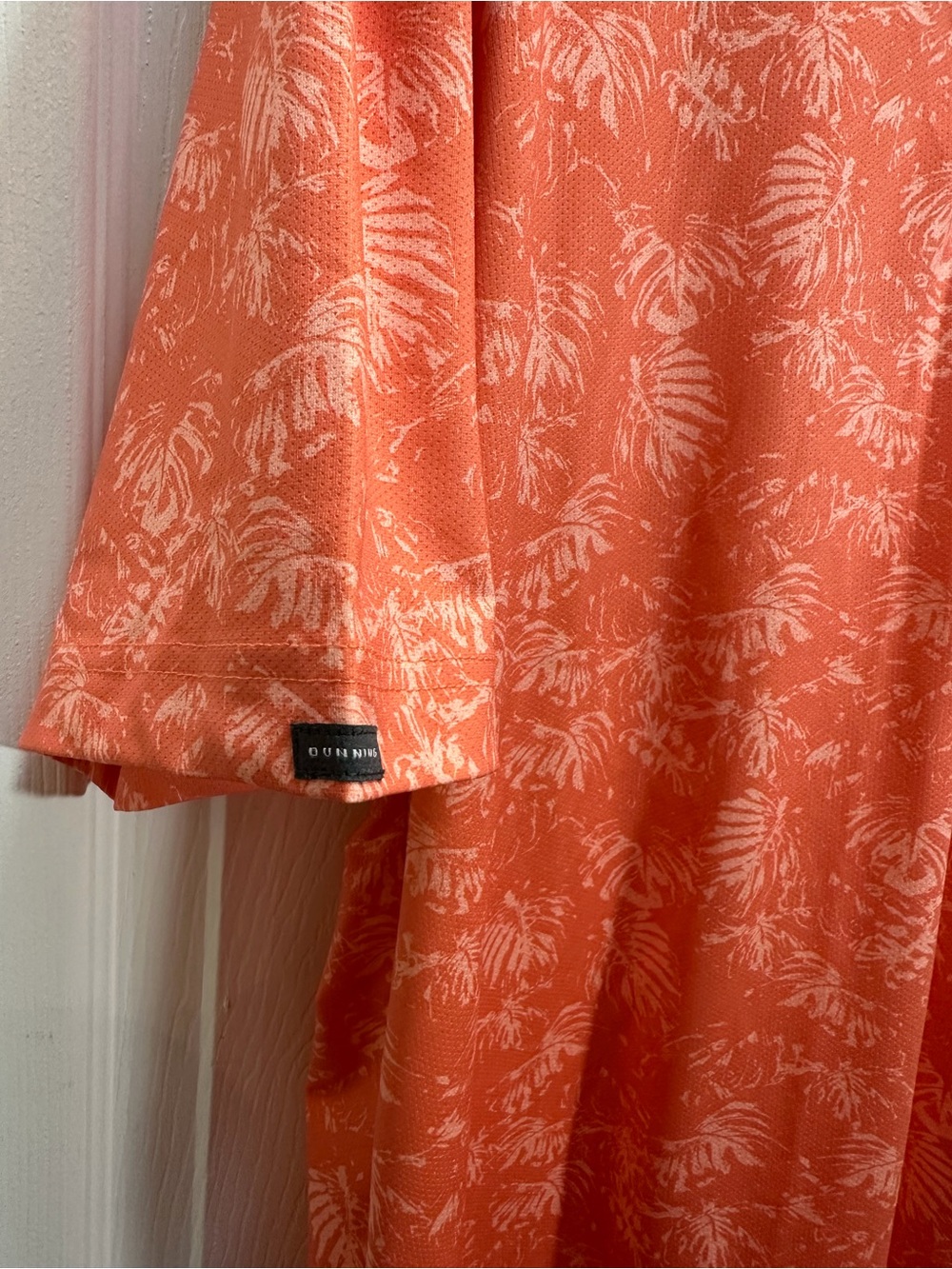 Men's Coral Printed Polo Shirt with Soft Collar - Picture 4 of 5